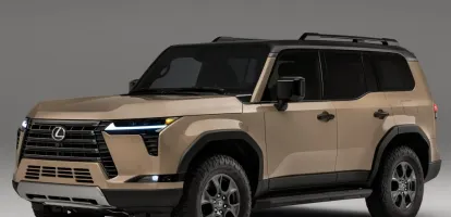 Lexus GX 2024 свежий элегантный экстерьер с грубыми линиями