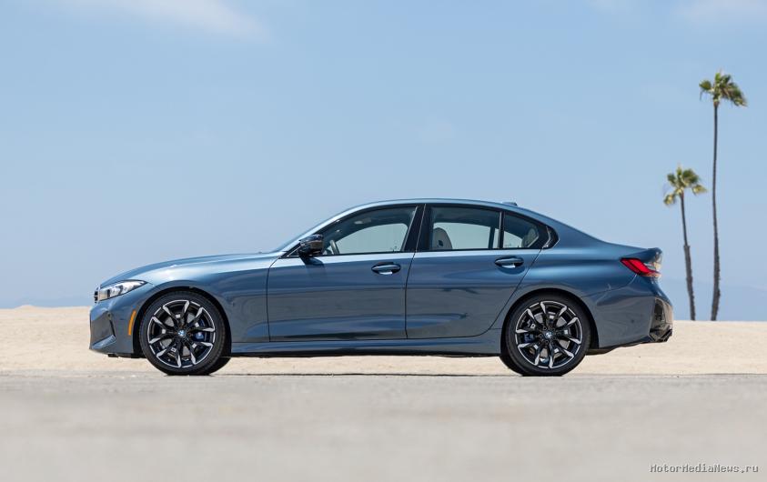 Вид сбоку BMW M340i 2025