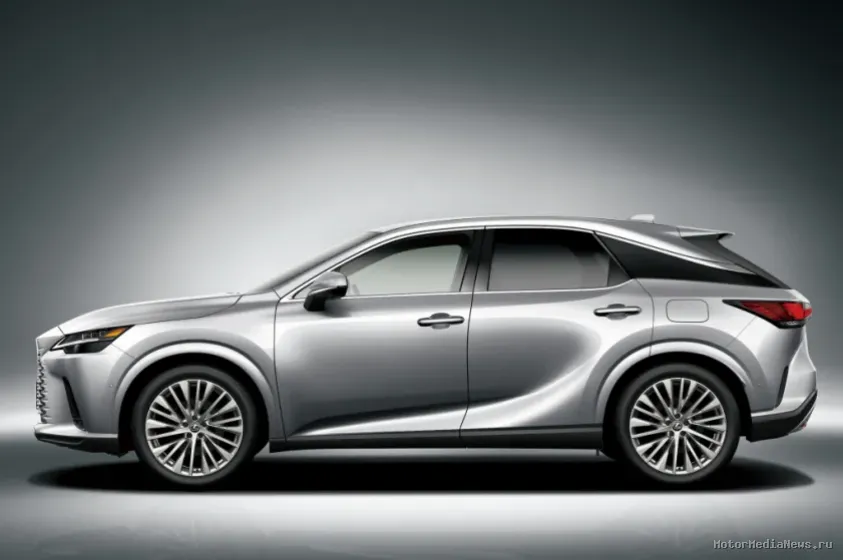 Обновленный Lexus RX 2023 вид сбоку