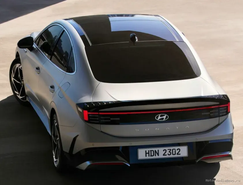 Новая Hyundai Sonata 2023 вид сверху